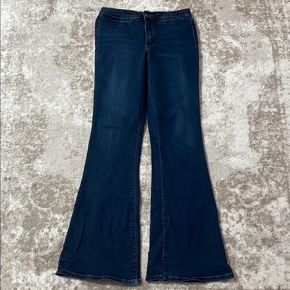 Tractr Women’s Blue Flare Jeans